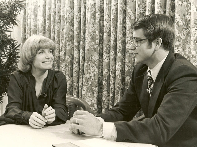 Jim with Bonnie Franklin in 1977