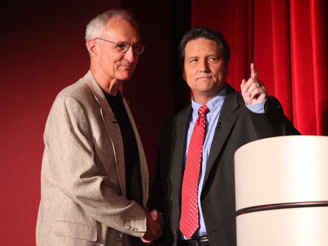 Jim Longworth with Michael Gross