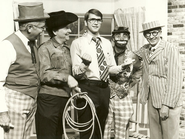 Jim with Old Rebel, Pecos Pete, Uncle Roy and Lonesome Lee