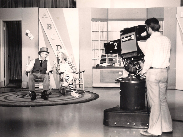 Jim operating camera for the Old Rebel Show