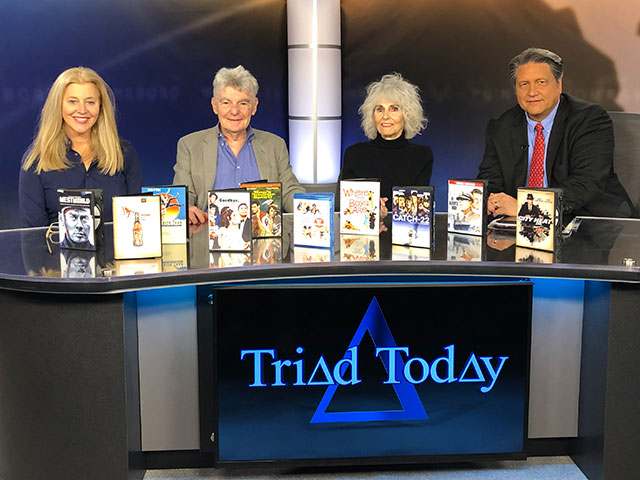 Jim Longworth with actors Paula Prentiss and Richard Benjamin, and Jim's wife Pam Cook