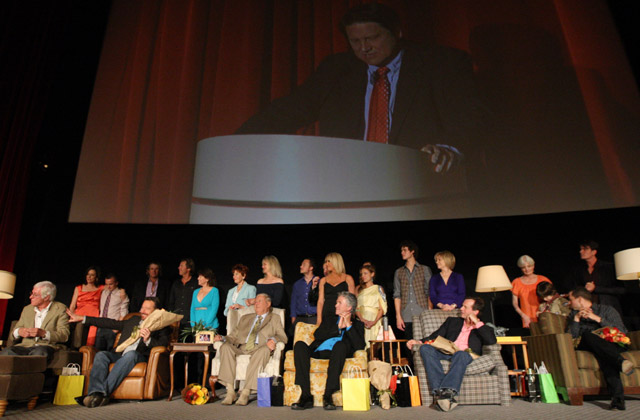 The TV Dads group gathered on stage