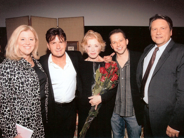 Jim with the cast of Two And A Half Men