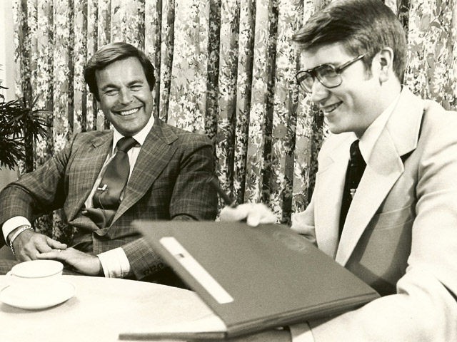 Jim with Robert Wagner, 1977